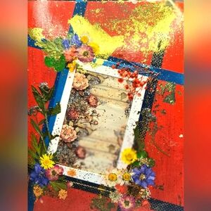 A bold and beautiful mixed-media collage that is breathtaking.